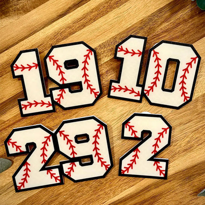 Personalized Baseball Number Bogg Bag Charm: Jersey Tag