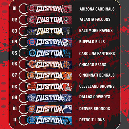 NFL Personalized Football Keychains