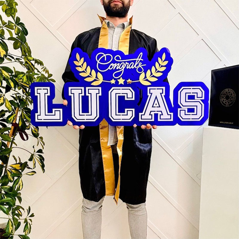 Graduation Name Sign, Graduation Party Backdrop Decoration