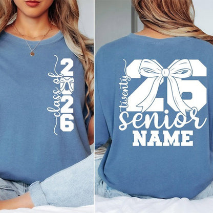 Comfort Colors Senior 2026 Custom Name Shirt Graduation Gift