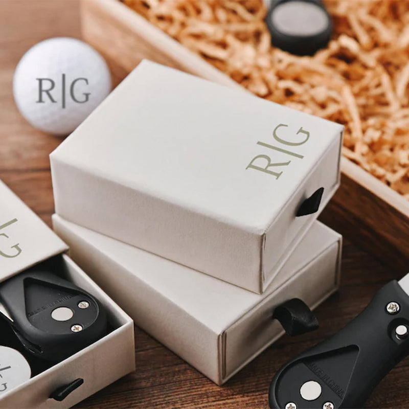 Personalized Golf Ball Marker Set with Custom Retractable Divot Tool