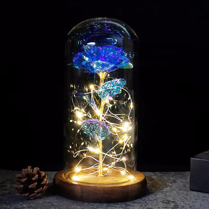 Galaxy Rose Flower Gifts,Personalized Galaxy Rose Night Light