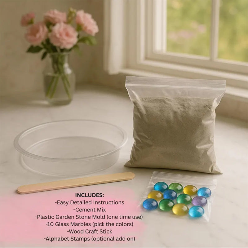 DIY Personalized Garden Stone Kit, Handprint Garden Stone