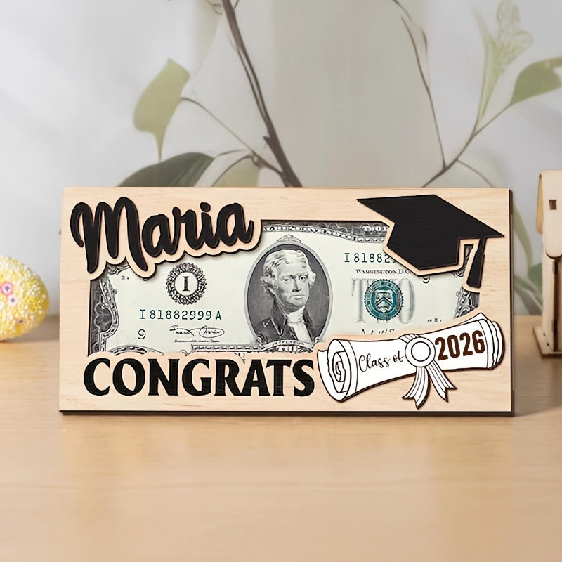 Personalized Graduation 2026 Money Holder Gift | Custom Gift for Grad Student