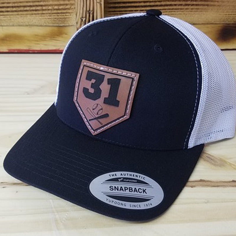 Personalized Player Number Leather Patch Hat