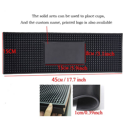 Bar Mat, Personalized Home Bar Coffee Bartender Mat Present