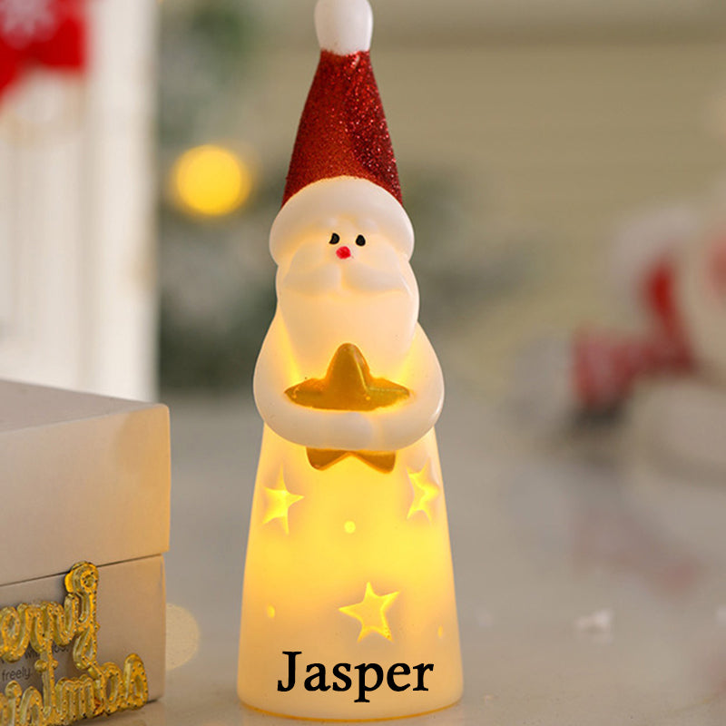 Personalized Snowman LED Ornament Custom Name Christmas