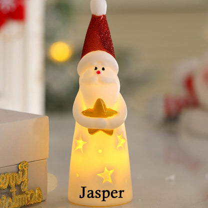 Personalized Snowman LED Ornament Custom Name Christmas