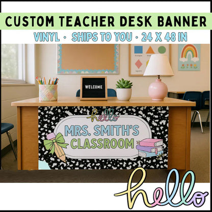 Custom Teacher Desk Banner | Personalized Classroom Sign