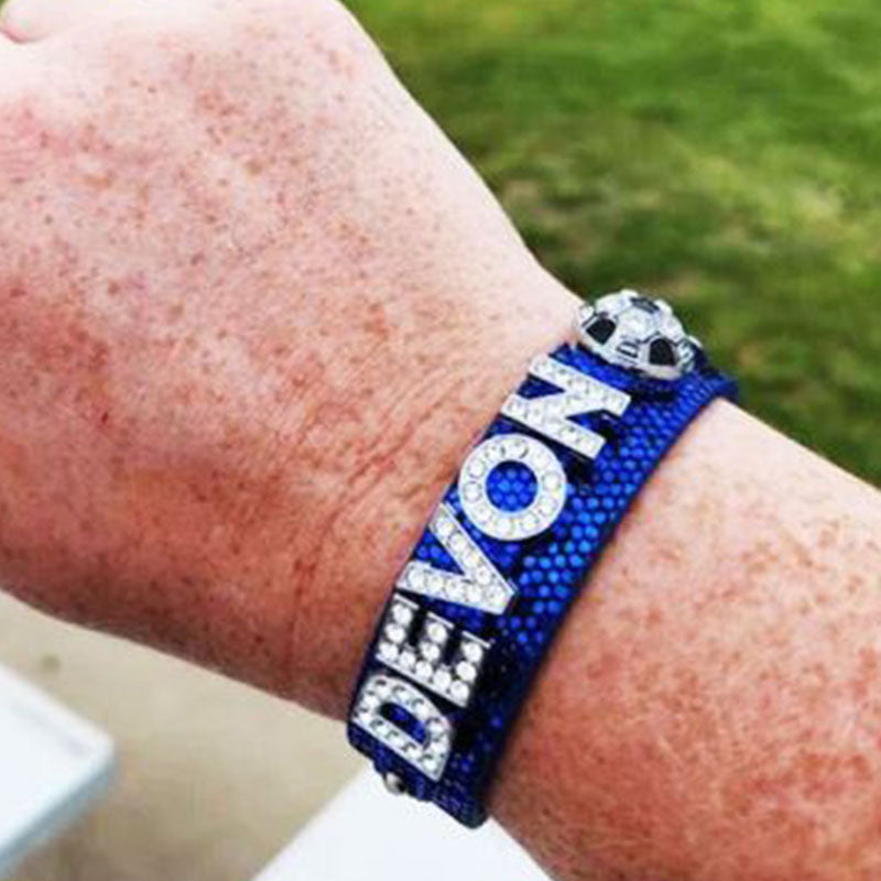 Personalized Football, Volleyball, Baseball, Football Bracelets