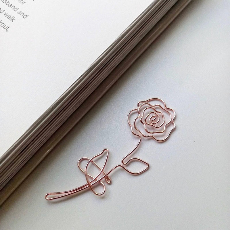 Rose Tulip Sakura Sunflower Wire , Personalized Gift Flower Planner Clip