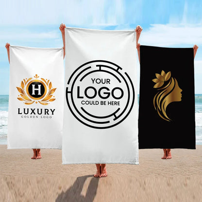 Custom Logo Beach Towel, Baseball, Basketball, Softball Team Logo