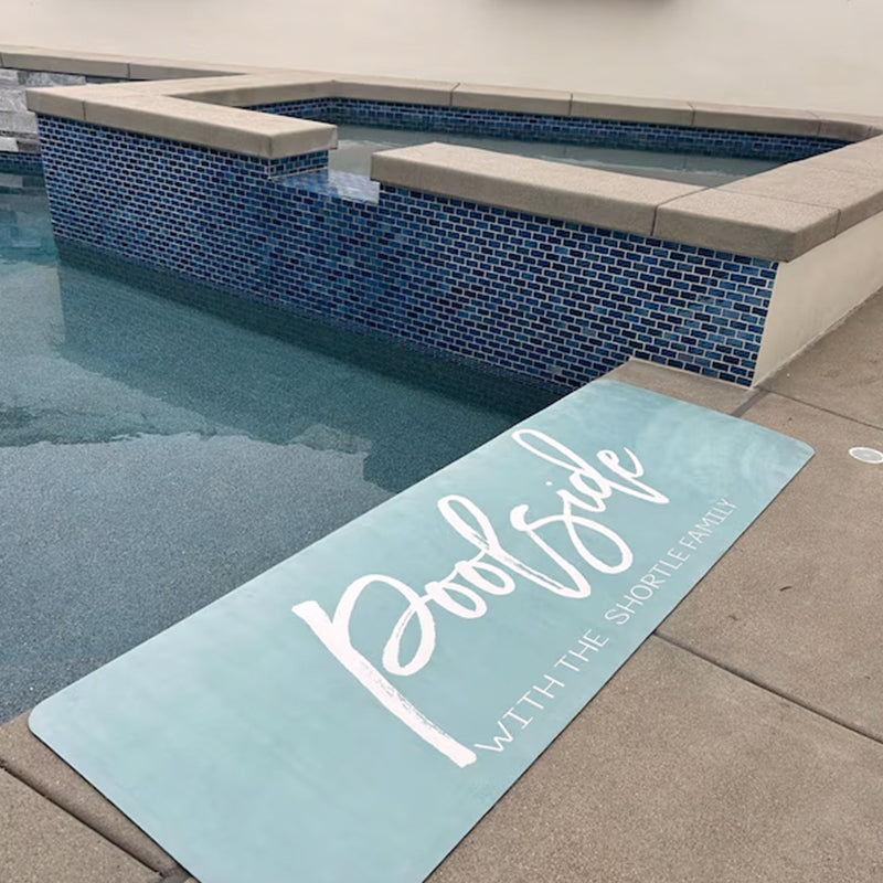 Customized Poolside Runner Mat - Personalized Lake House Mat