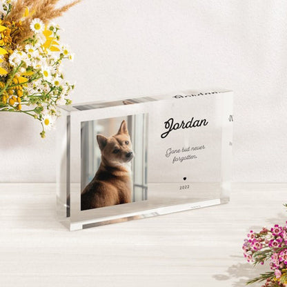 Pet Memorial Plaque, Acrylic Photo Block, Dog Sympathy Gift
