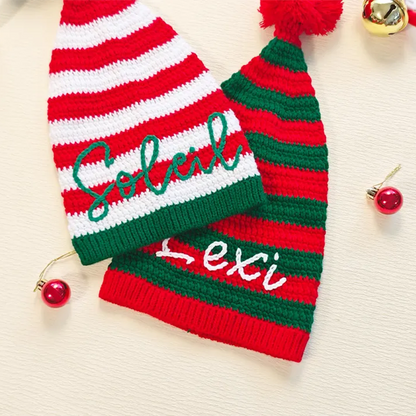 Personalized Santa Hat with Name, Custom Embroidered Christmas Hat
