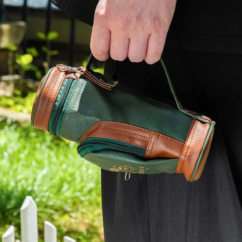 Personalized Leather Engraved Monogram Cigar Bag Gift
