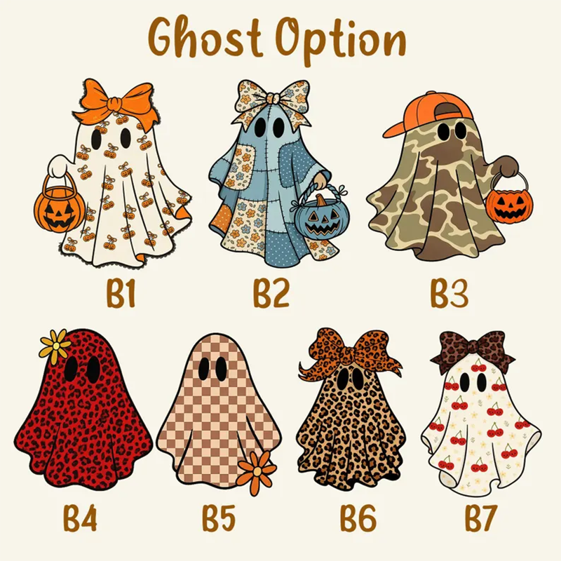 Personalized 3D Ghost Halloween Basket Tag