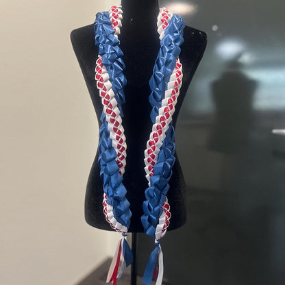 Personalized Braided Satin Ribbon Lei for Graduation