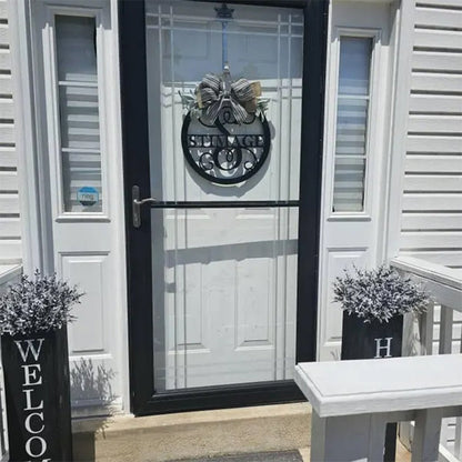 Last name door sign Initial Door Wreath Personalized front door