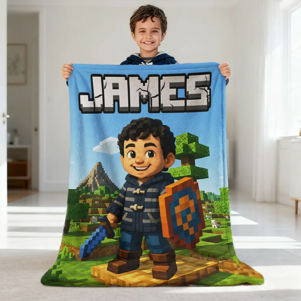 Personalized Cartoon Truck Flannel Throw Blanket