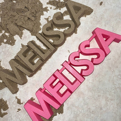 Personalized Sand Mold • Custom Name in Any Color