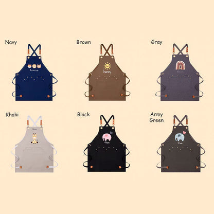 Personalized Cookie Making Kids Apron, Animals Apron