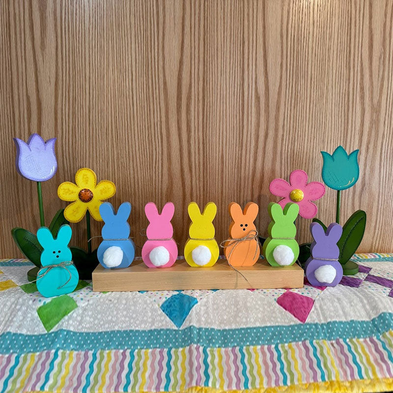 Personalized Easter Peeps, Wooden Easter bunnies with names