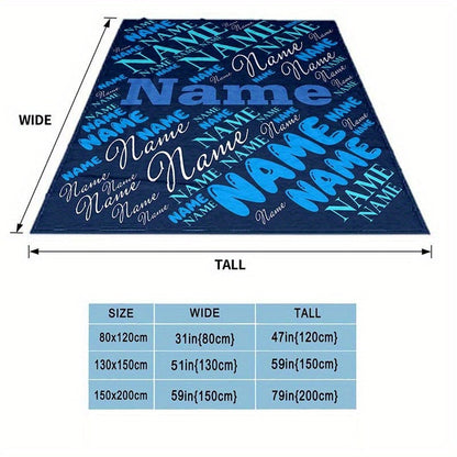 Custom Blanket With Your Name Or Text, Personalized Blanket