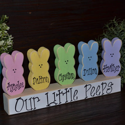 Personalized Easter Bunny Block - Chunky Easter Bunny