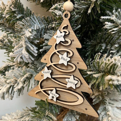 Personalised Family Name Christmas Tree Ornament