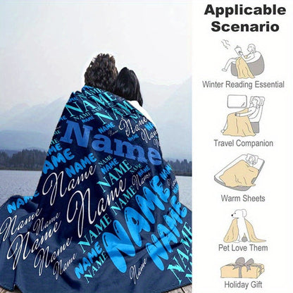 Custom Blanket With Your Name Or Text, Personalized Blanket