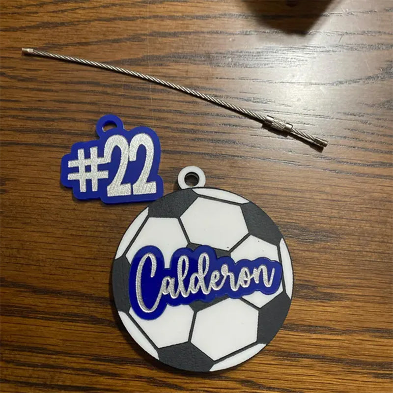 Soccer Bag Tag or keychain