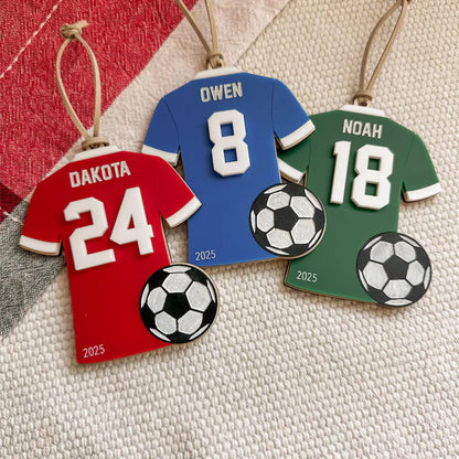 Personalized Soccer Ornament | Custom Soccer Christmas Ornament