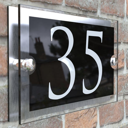 Acrylic Personalised Wall Plaque House Number Door Number Sign Plaque