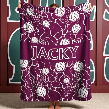 Personalized Volleyball Team Blanket:Custom Team
