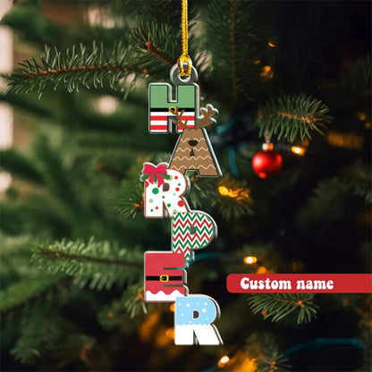 Personalized Christmas Name Letter Ornament 2025,