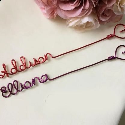 A Custom Name Bookmark with A Heart, A Personalized Wire Bookmark