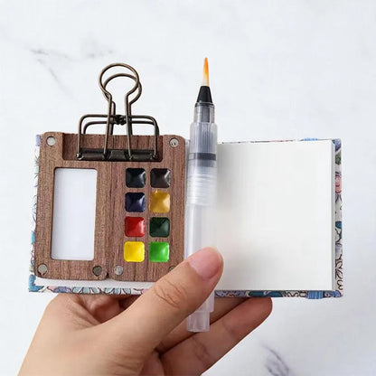 Portable watercolor set, Creative gift idea, Art supplies for journaling
