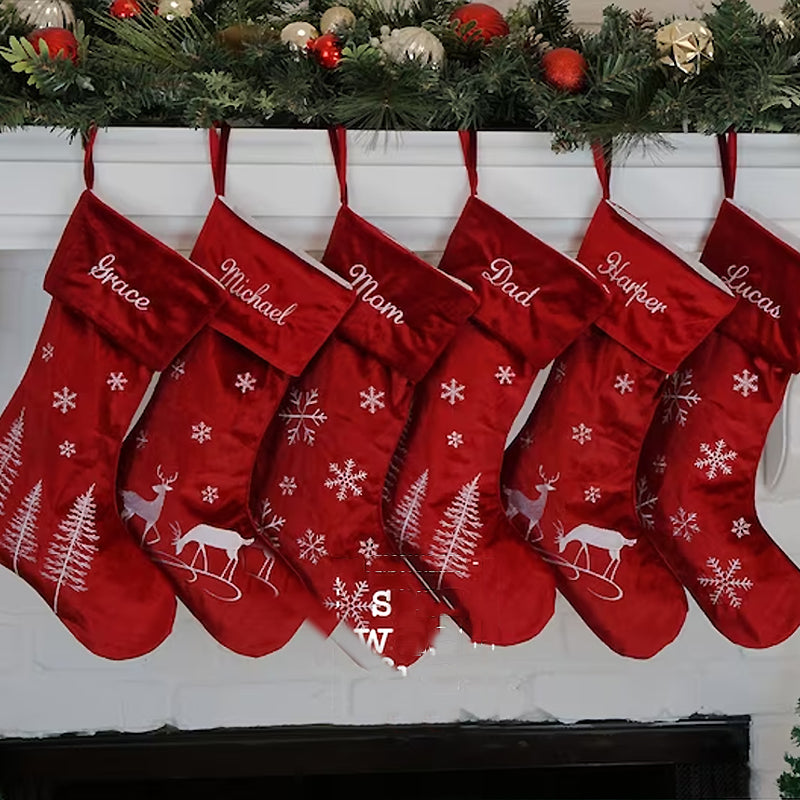 Velvet Personalized Christmas Stocking