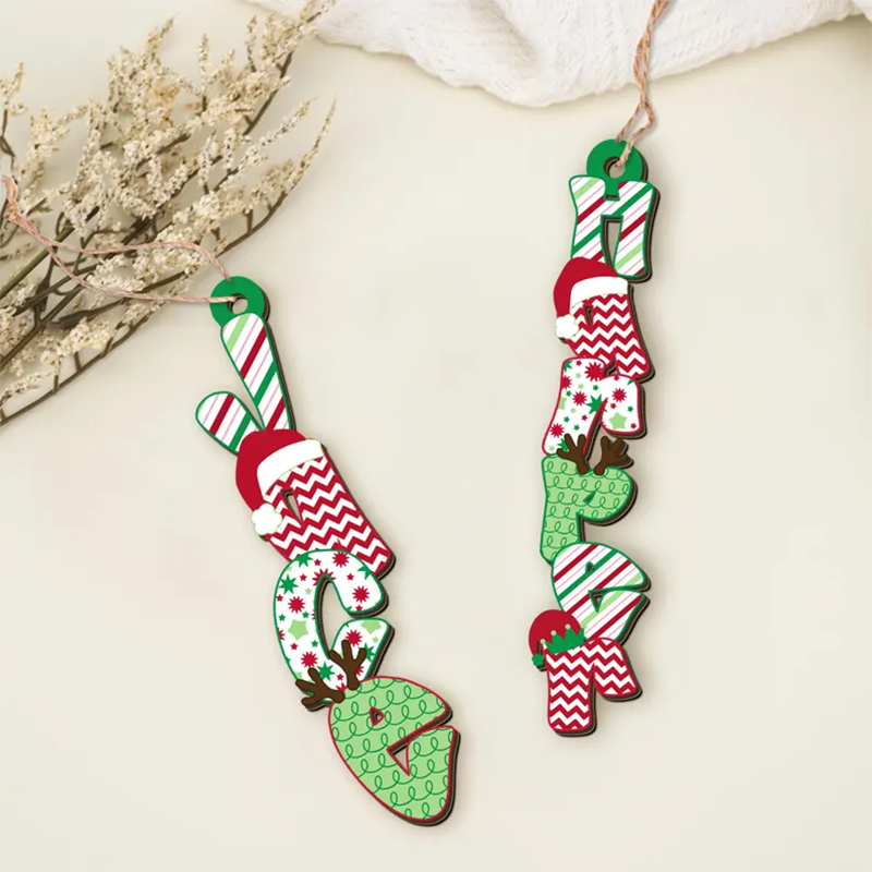 Custom Christmas Name Ornament: Reindeer Stocking Tag