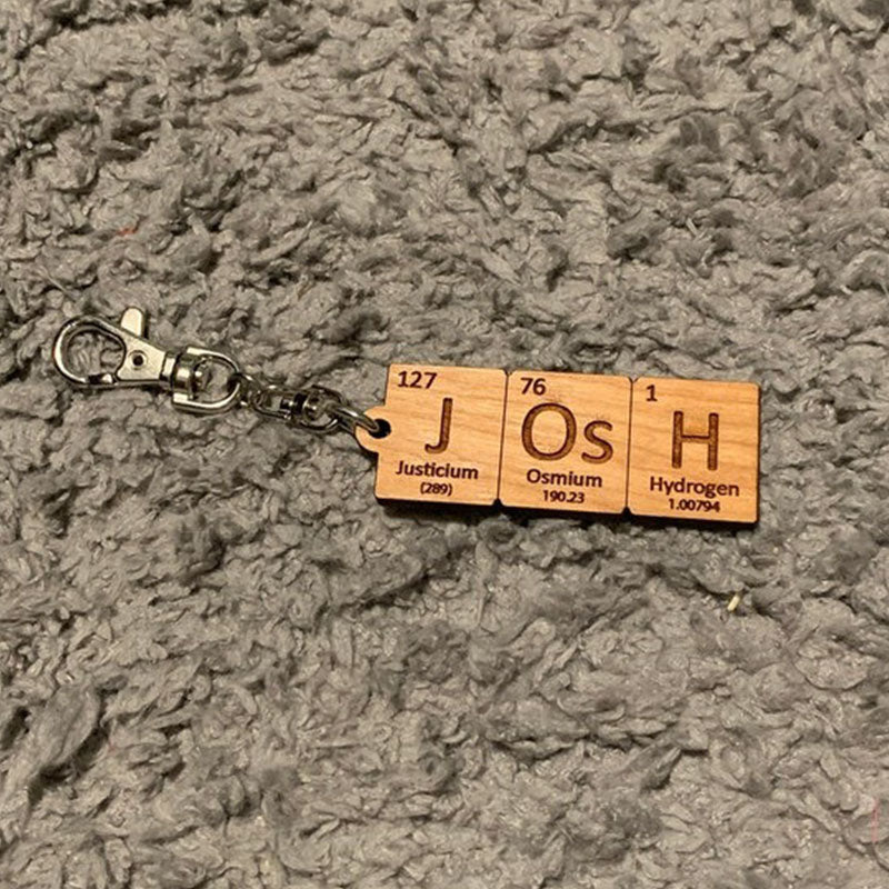 Custom Periodic Table Element Name Key Chain