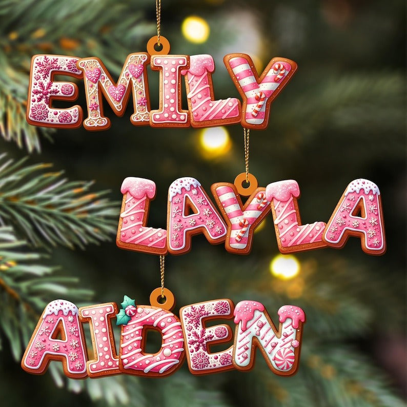 Custom Name Ornaments, Christmas Gift, New Baby Ornament