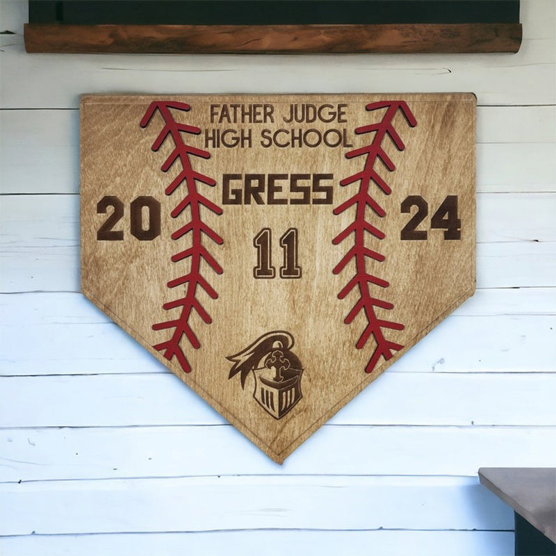 Custom Baseball Senior Night Wood Plaque, Player Trophy