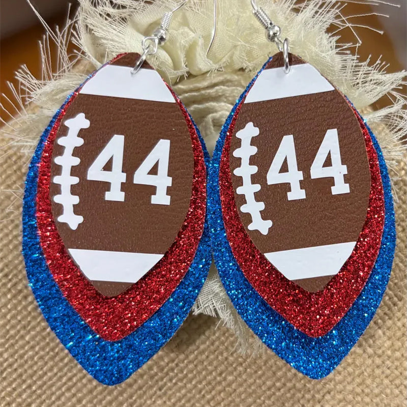 Football earrings, custom football earrings