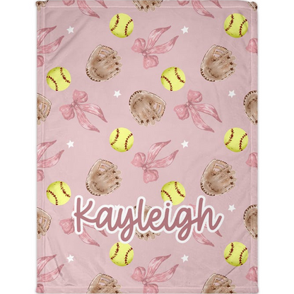 Customized Blankets  softball mat for girls