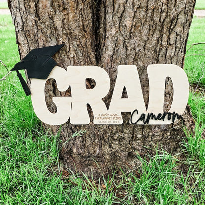 Personalized Grad Name Sign, 2025 Graduation Guestbook