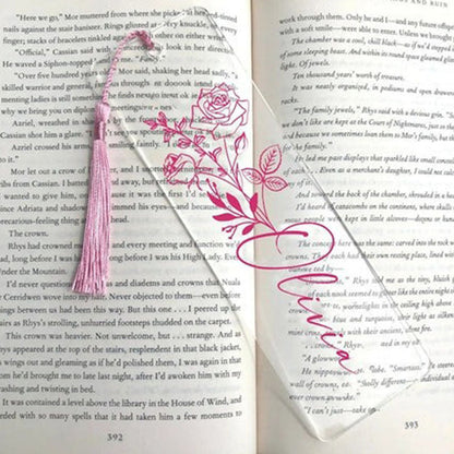 Custom Birth Flower Bookmark, Personalized Floral Bookmark for Women, Acrylic Bookmark Gift