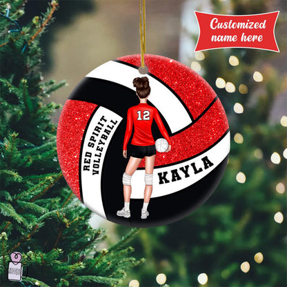 Volleyball Girl Ornament Personalized, Sports Ornament 2025
