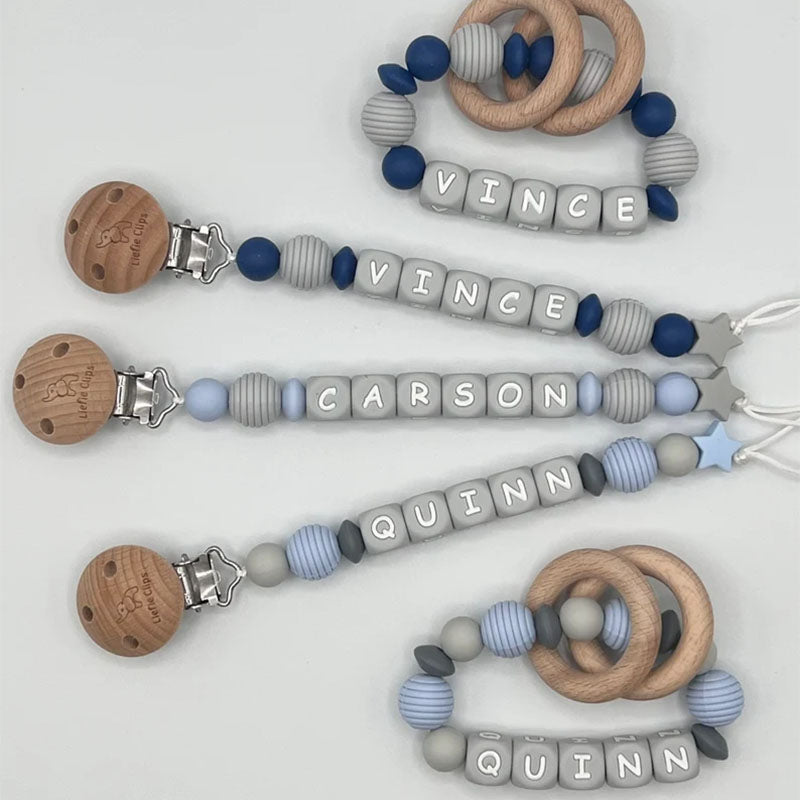 Pacifier Clip Personalized, Pacifier Holder, Binky Clip, Baby boy gift