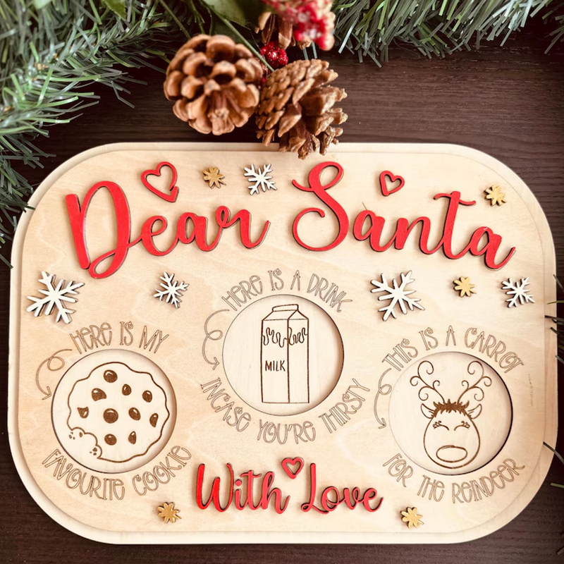 Personalized Santa Cookie Tray